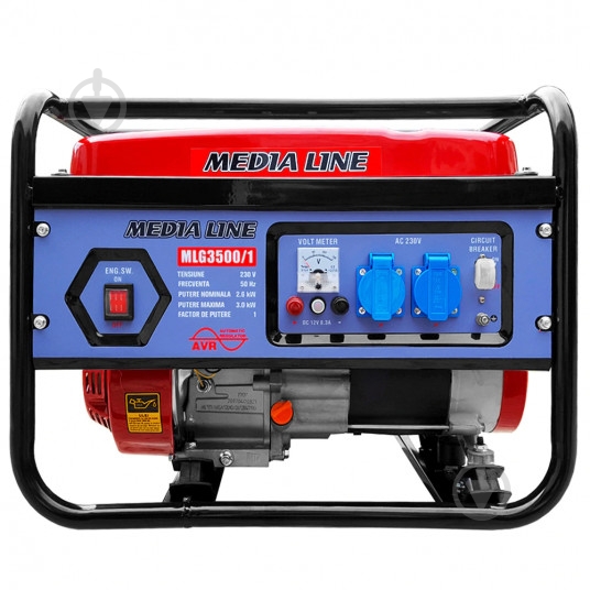 Генератор бензиновый Media Line MEDIA LINE 2,5 кВт / 3 кВт 230 В MLG 3500/1 - фото 1