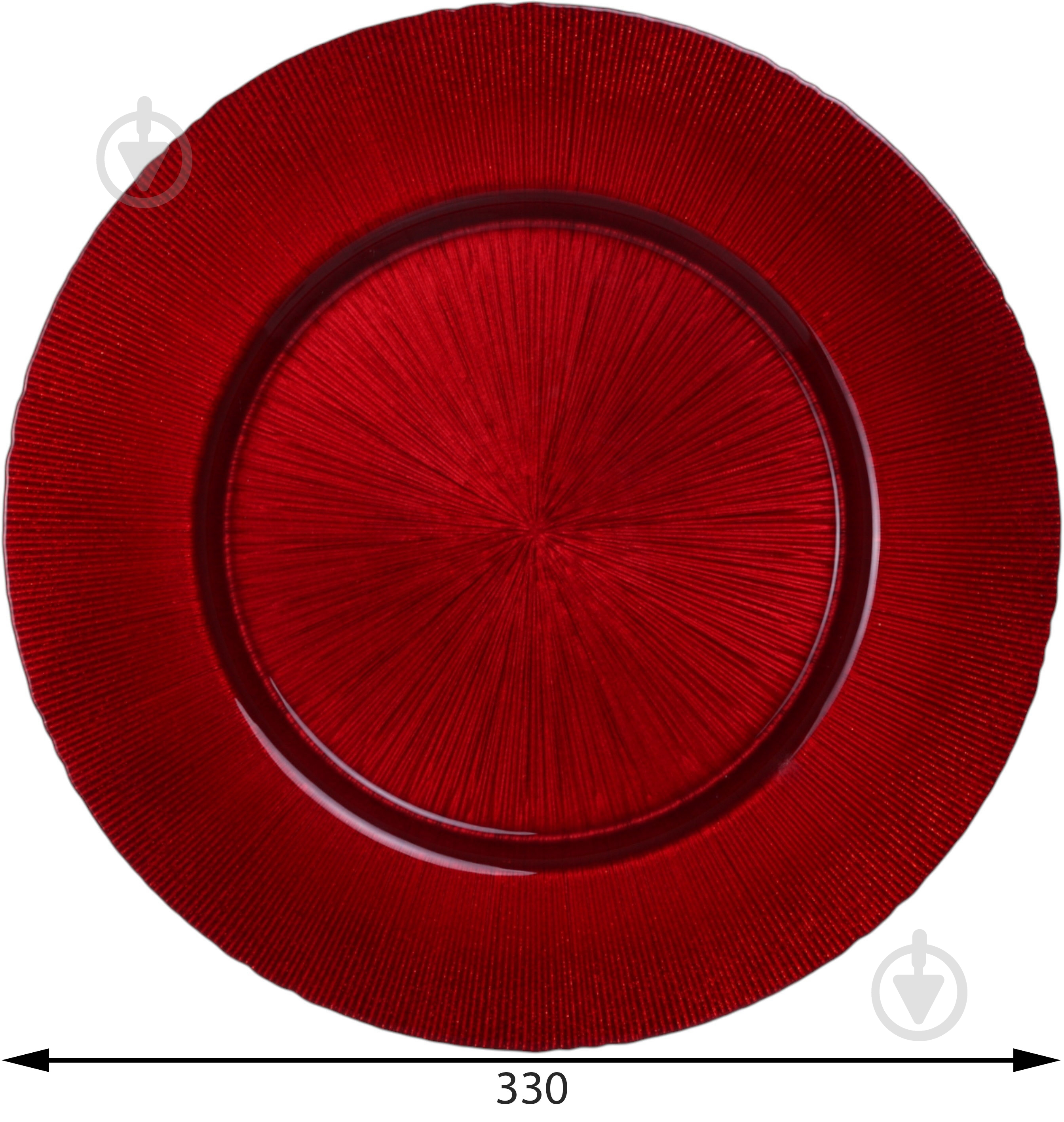 Блюдо Dekor Cam Focus 33 см червоне - фото 2