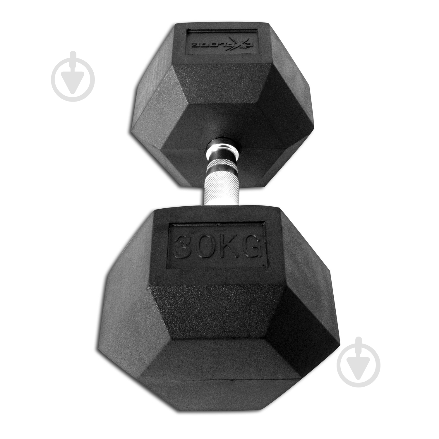 Гантель InterAtletika гексагональна обгумована PD-108-30 Explode 30 кг чорний - фото 2 Гантель InterAtletika гексагональна обгумована PD-108-30 Explode 30 кг чорний - фото 2