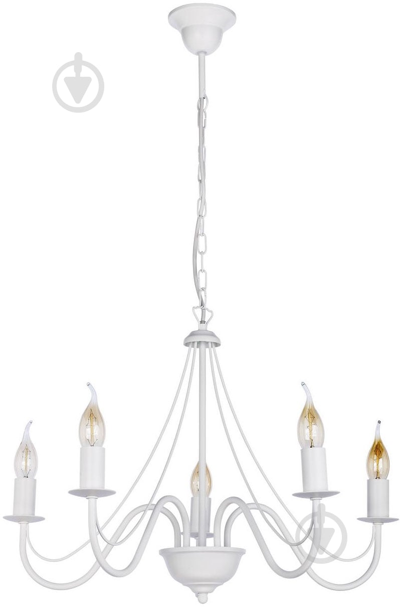 Люстра подвесная TK Lighting 5x60 Вт E27 белый Diana - фото 1