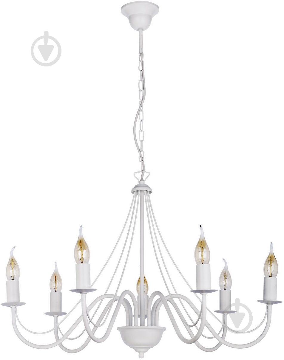 Люстра подвесная TK Lighting 7x60 Вт E27 белый Diana - фото 1 Люстра подвесная TK Lighting 7x60 Вт E27 белый Diana - фото 1