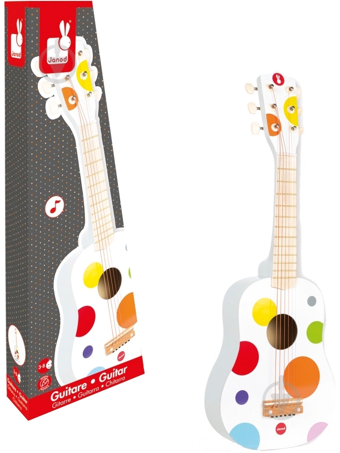 Музыкальный инструмент Janod Гитара Confetti J07598 - фото 2
