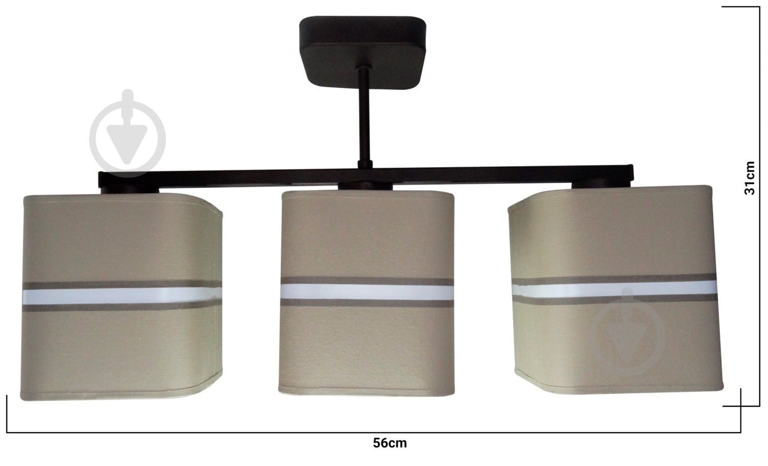 Люстра TK Lighting 166 3x60 Вт E27 венге Castro - фото 4