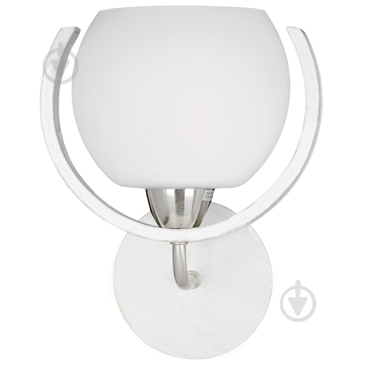 Бра Victoria Lighting 1x40 Вт E14 хром/белый Odeon/AP1 milk - фото 1 Бра Victoria Lighting 1x40 Вт E14 хром/белый Odeon/AP1 milk - фото 1