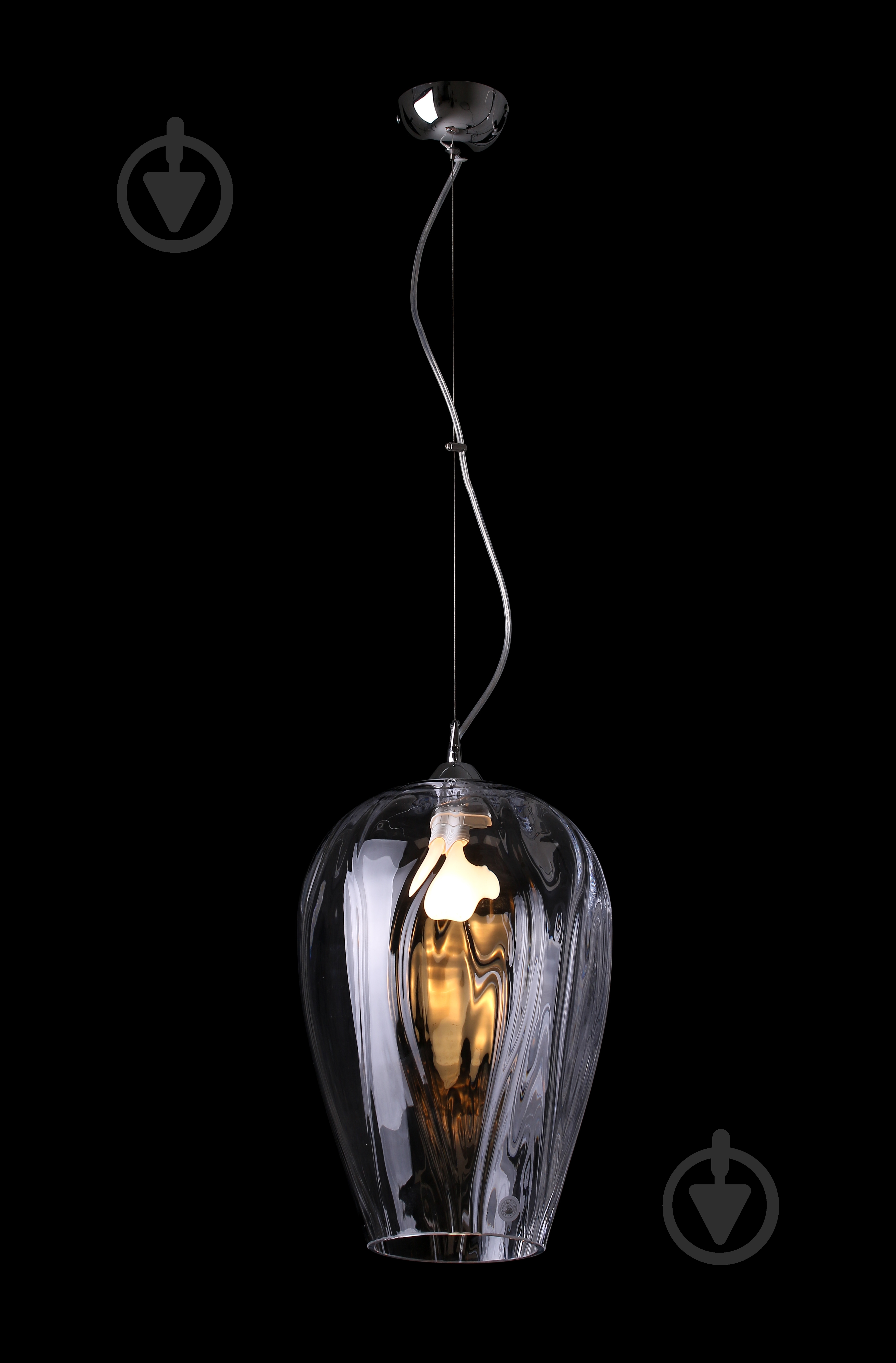 Подвес TK Lighting 1491 1x60 Вт E27 хром Reflex Wave - фото 2