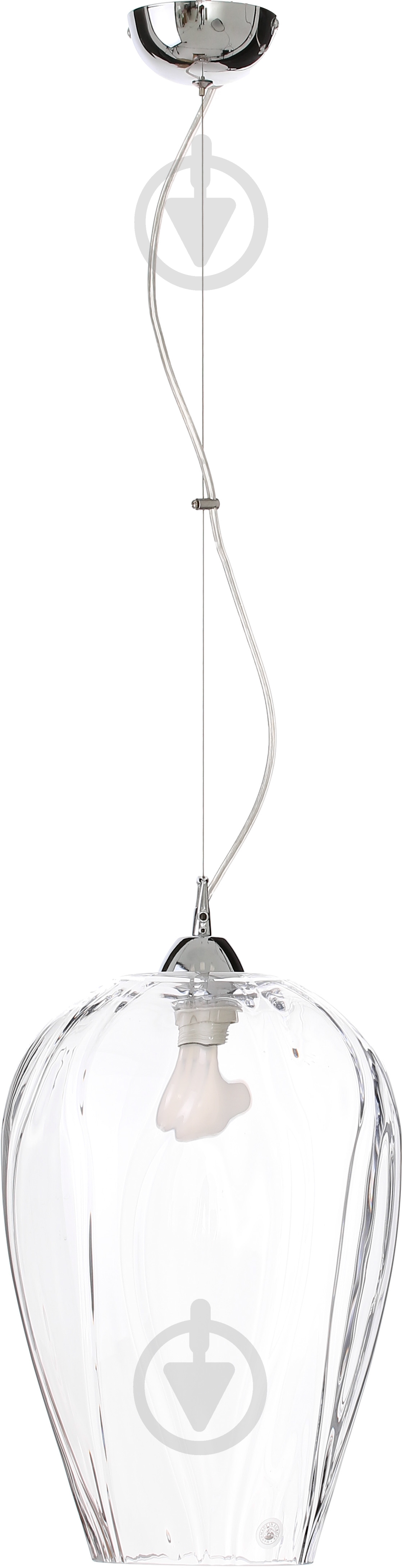 Подвес TK Lighting 1491 1x60 Вт E27 хром Reflex Wave - фото 1