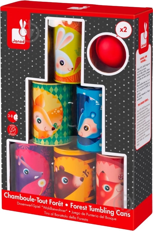 Игра настольная Janod Опрокидывающие банки J03206 - фото 4 Игра настольная Janod Опрокидывающие банки J03206 - фото 4