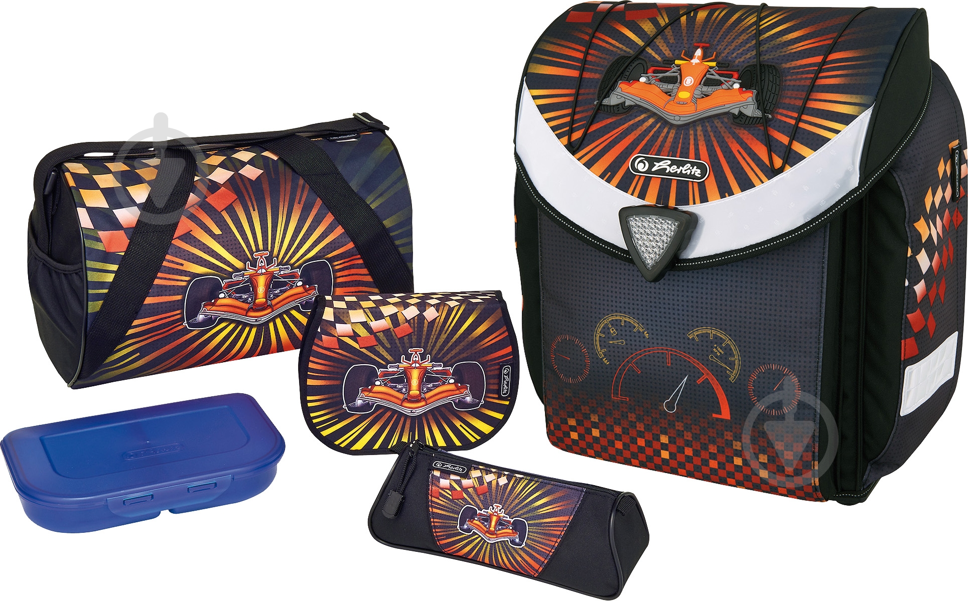 Рюкзак каркасный Herlitz Flexi Plus Formula-1 - фото 1 Рюкзак каркасный Herlitz Flexi Plus Formula-1 - фото 1