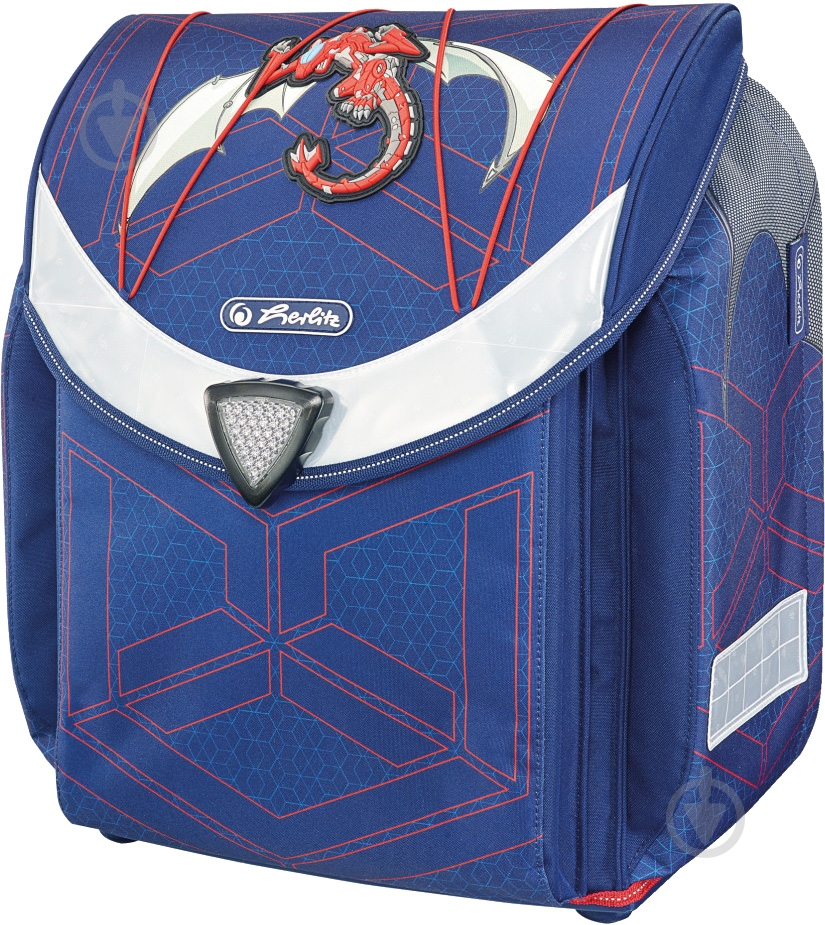 Рюкзак каркасный Herlitz Flexi Plus Robo Dragon Red - фото 2