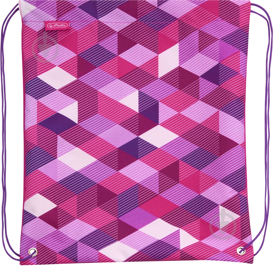 Рюкзак каркасный Herlitz Motion Plus Cubes Pink - фото 6