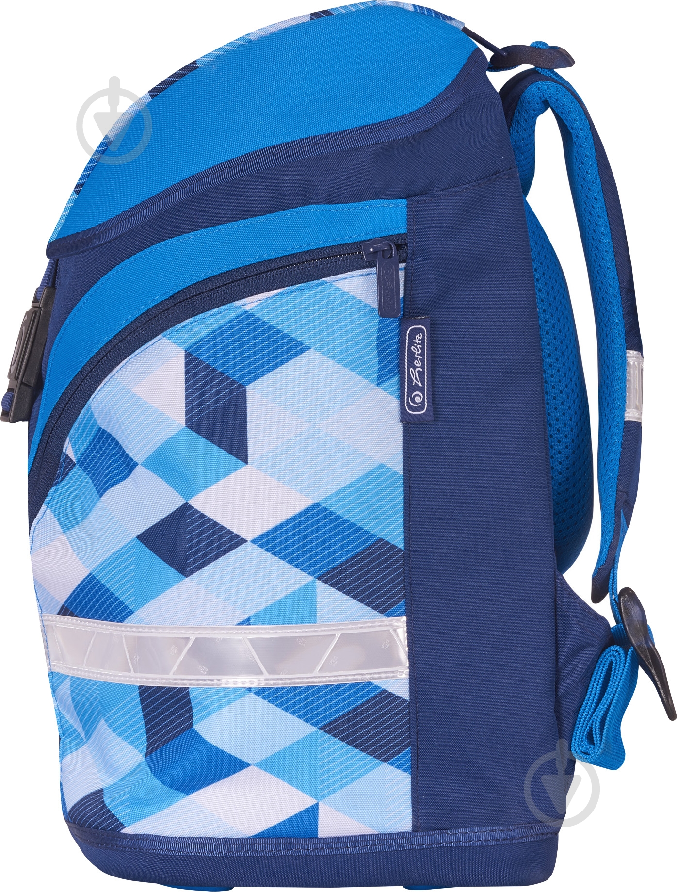 Рюкзак каркасный Herlitz Motion Plus Cubes Blue - фото 3