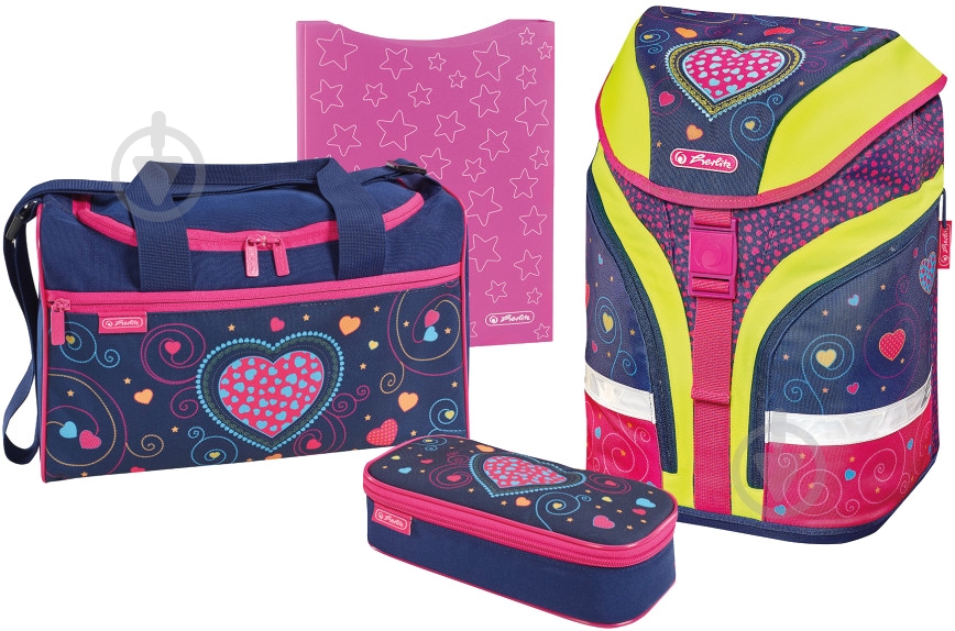 Рюкзак каркасный Herlitz Motion Plus Hearts - фото 1