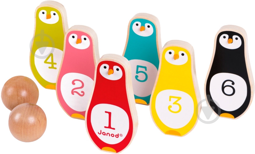 Игра Janod с кеглями Пингвины J08131 - фото 1