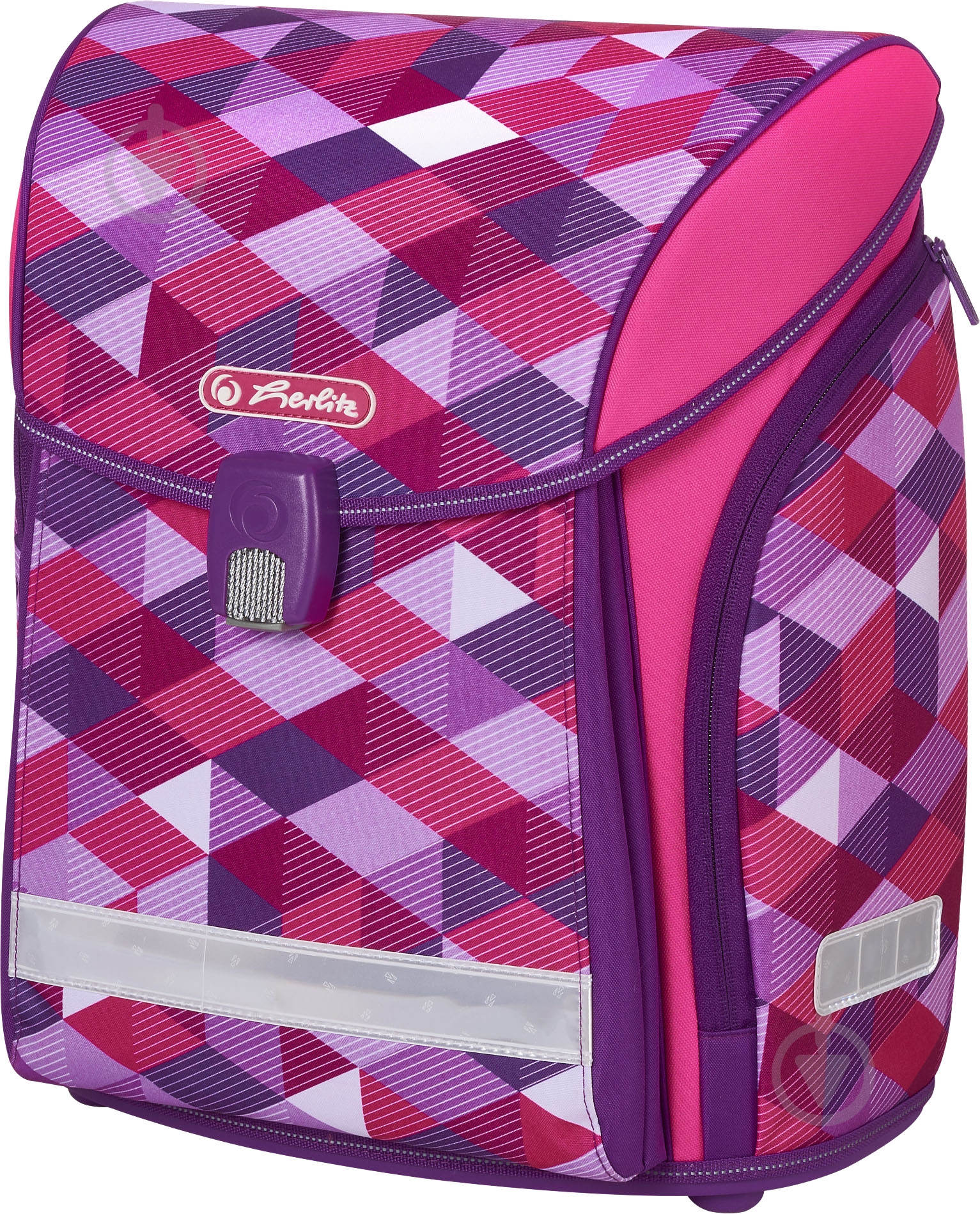 Рюкзак каркасный Herlitz Midi Plus Cubes Pink - фото 2