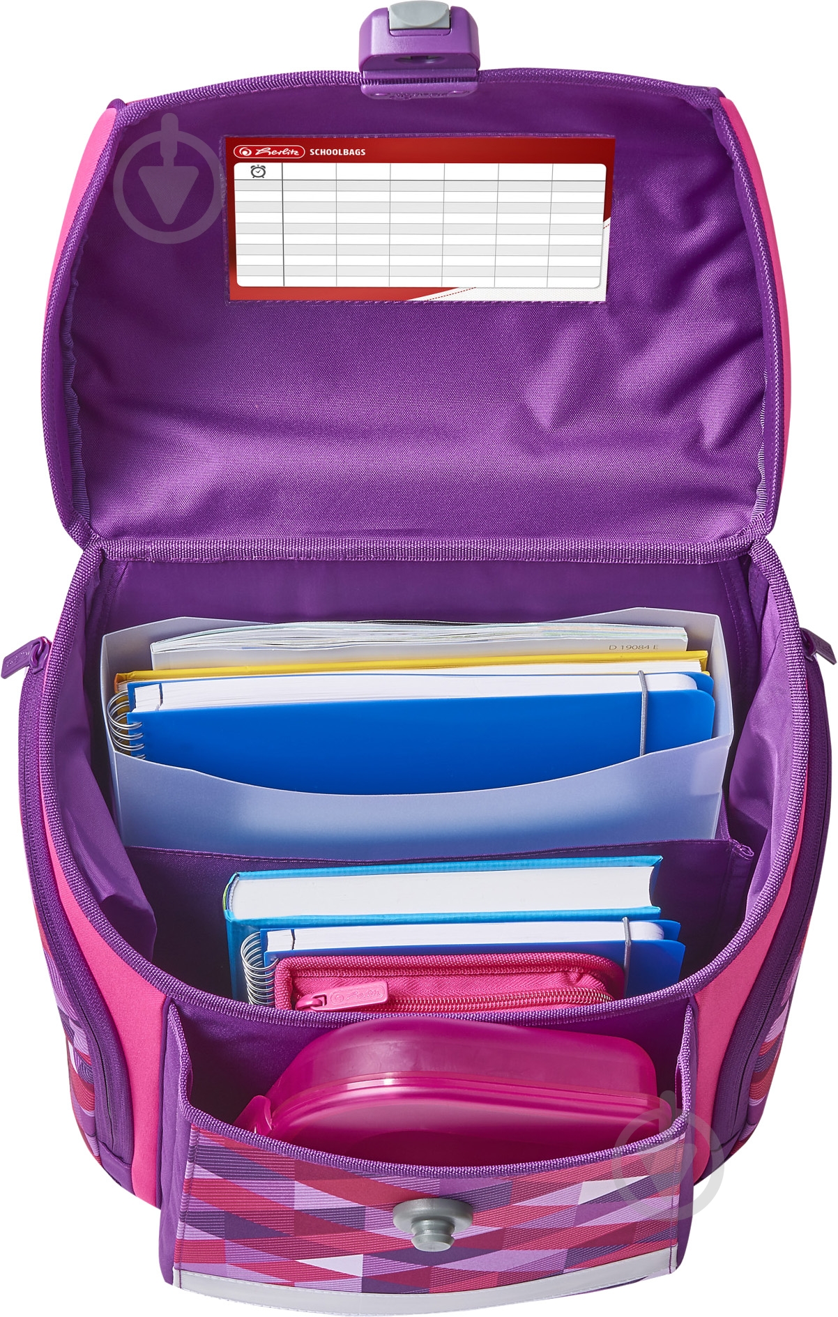 Рюкзак каркасный Herlitz Midi Plus Cubes Pink - фото 10