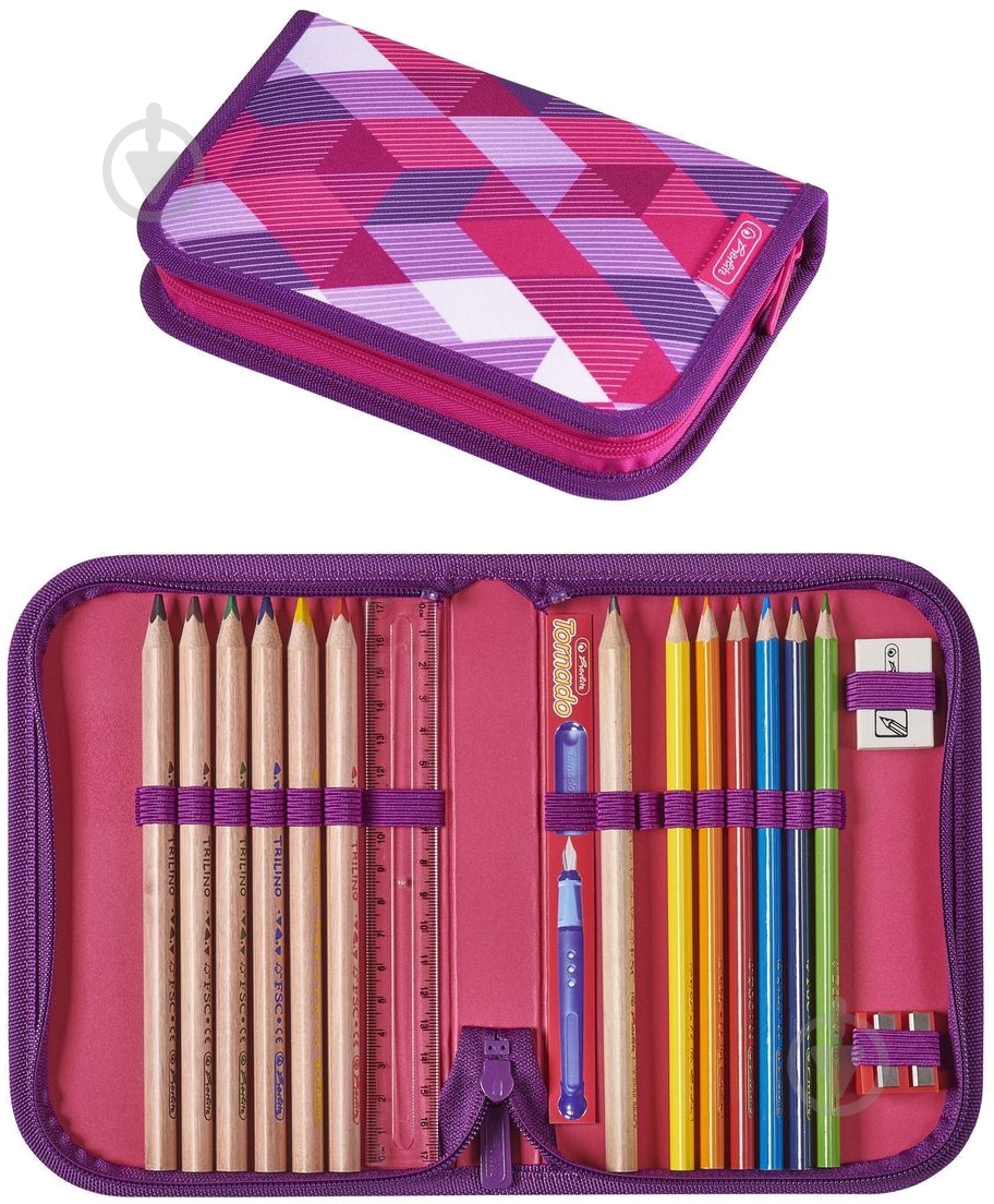 Рюкзак каркасный Herlitz Midi Plus Cubes Pink - фото 9