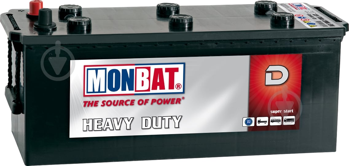 Аккумулятор автомобильный Monbat HD 190Ah 12V «+» слева - фото 1