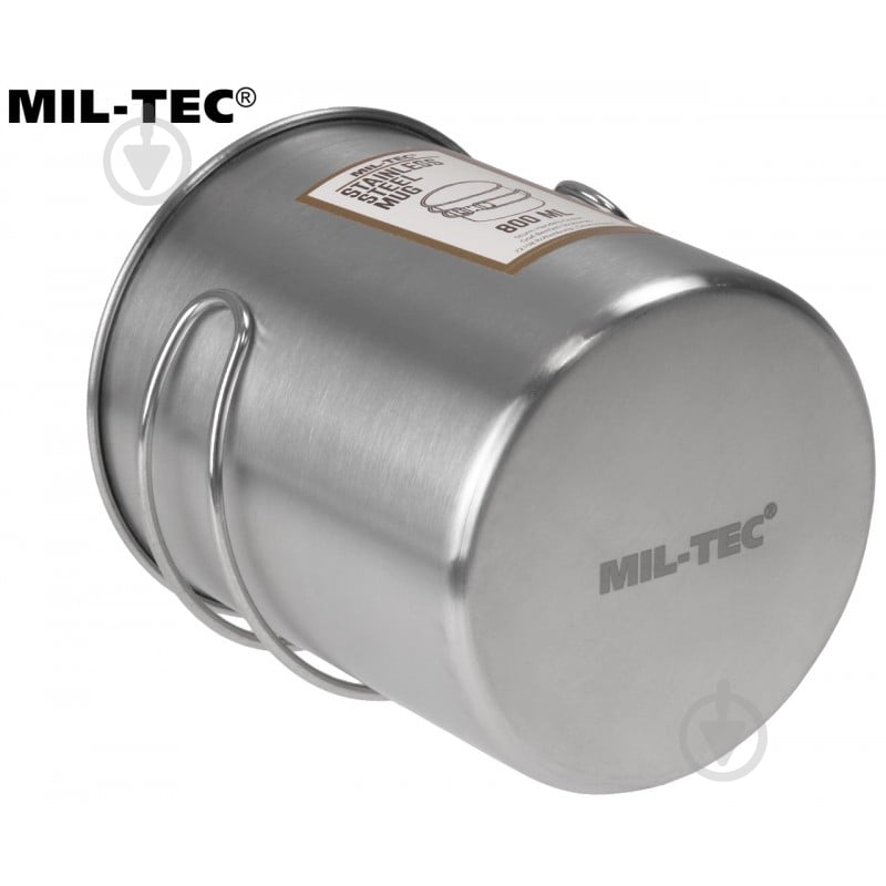 Кружка Mil-Tec 0,8 л туристическая, нержавеющая сталь 800 мл - фото 7