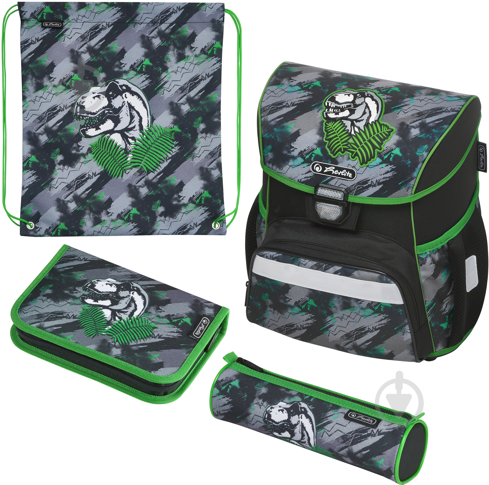 Рюкзак каркасный Herlitz Loop Plus Dino Jungle - фото 1