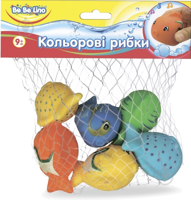 Игрушка для ванны Bebelino Цветные рыбки 57090 - фото 1