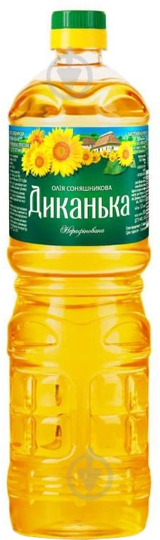Олія соняшникова Диканька нерафінована Диканька 1 л - фото 1