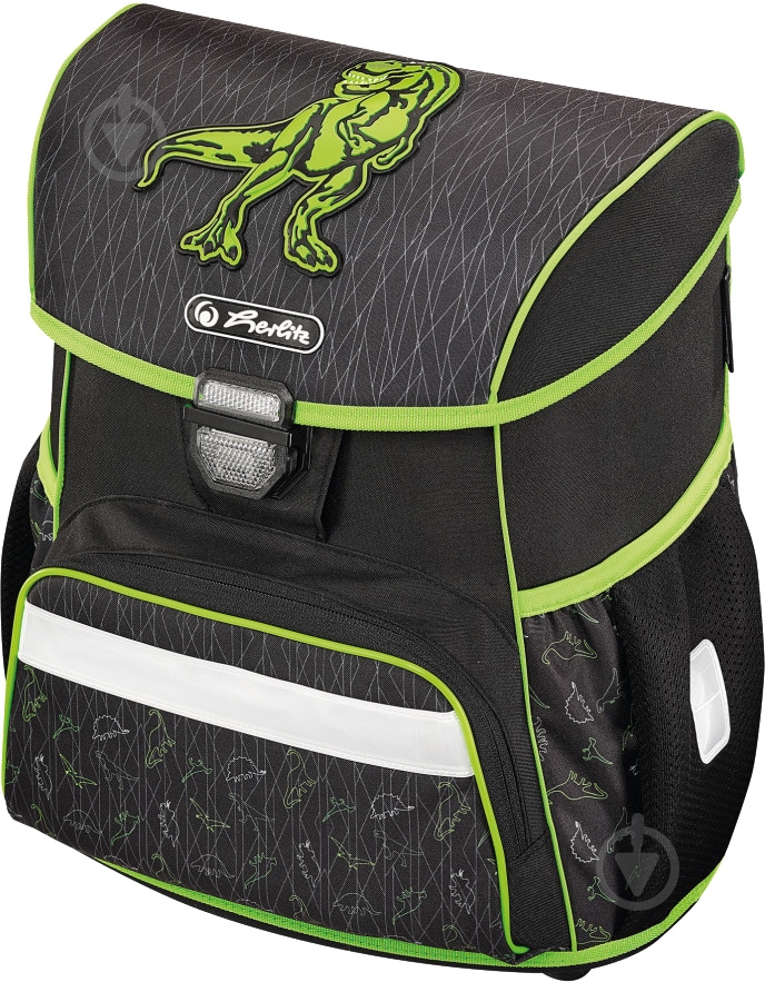 Рюкзак каркасный Herlitz Loop Dino Green - фото 1
