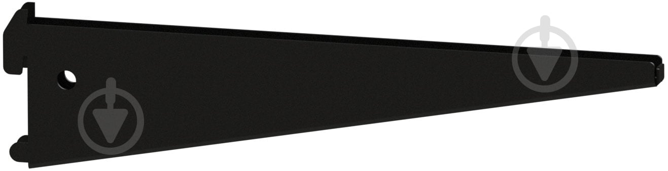 Кронштейн к гардеробной системе Kolchuga 270 мм двойной (для полки из ДСП, дерева, стекла) черный - фото 1