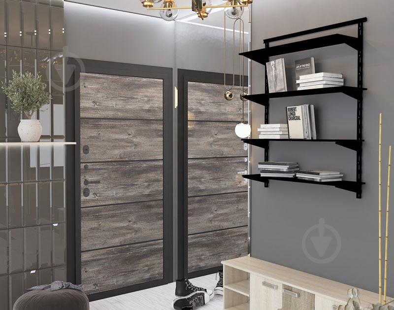 Кронштейн к гардеробной системе Kolchuga 270 мм двойной (для полки из ДСП, дерева, стекла) черный - фото 6