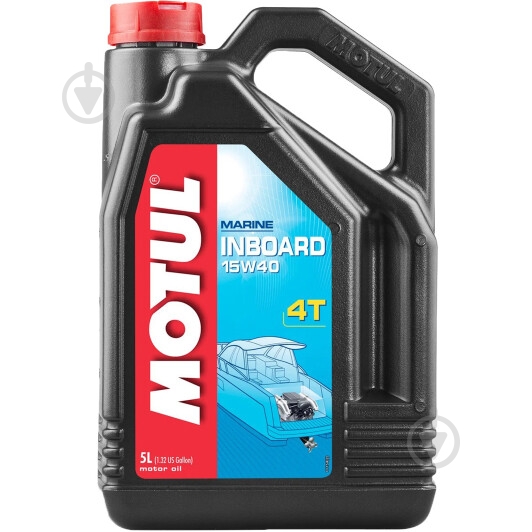 Моторна олива мінеральна Motul Inboard 4T 15W-40 5 л (106359) - фото 1