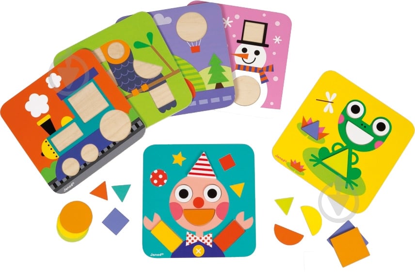 Развивающая игрушка Janod Я изучаю фигуры J08028 - фото 1 Развивающая игрушка Janod Я изучаю фигуры J08028 - фото 1