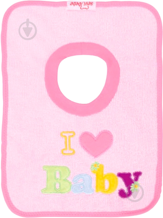 Слюнявчик Sevi Bebe 18 розовый - фото 1