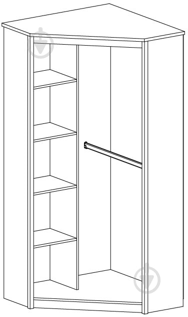 Шкаф гардеробный VMV Holding Erden 2105х970х970 мм белый / - фото 2