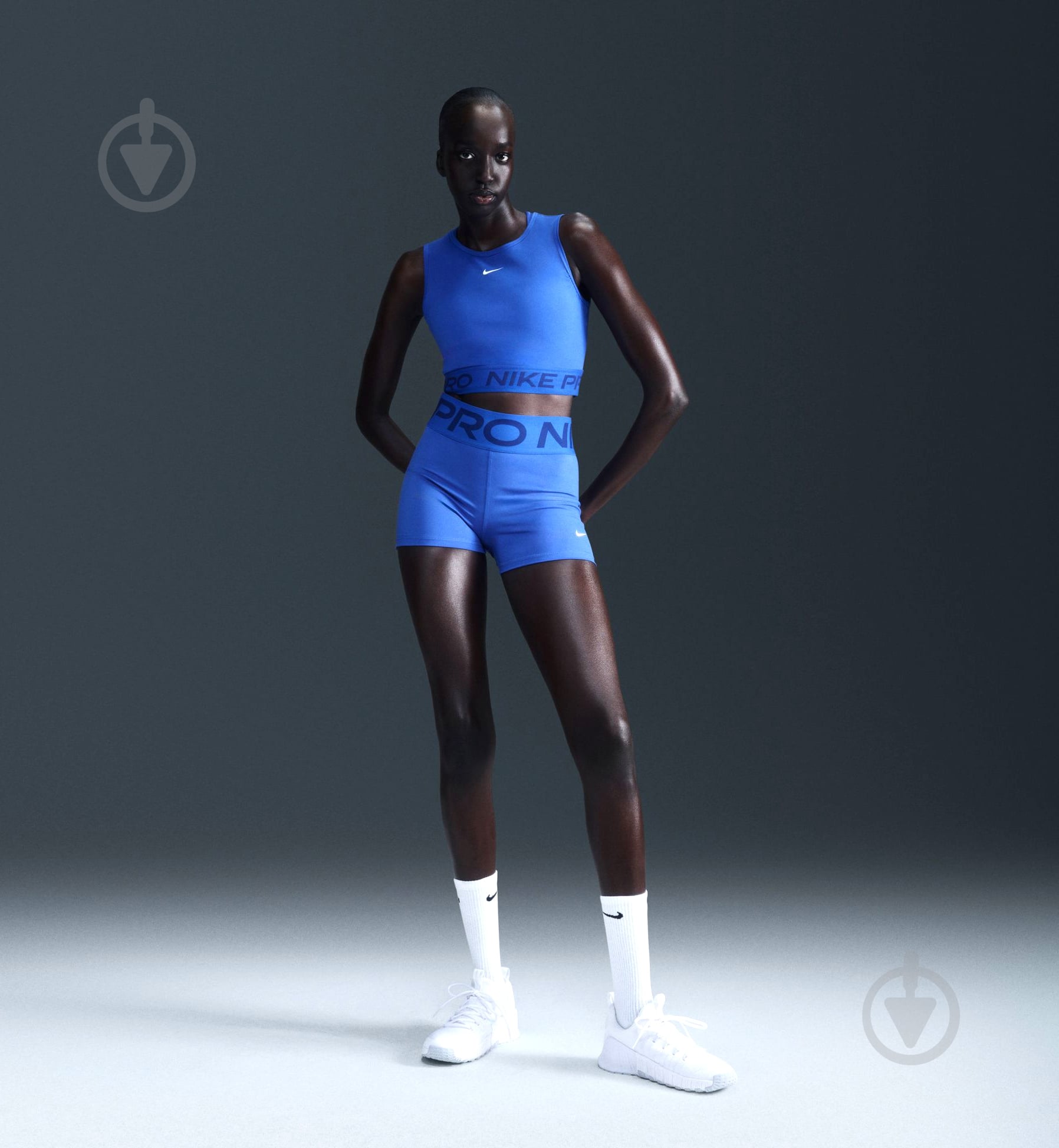 ᐉ Топ Nike PRO DF 365 CROP TANK FZ3615-405 р.M синій • Краща ціна