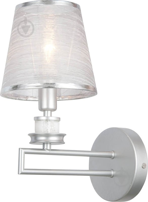 Бра Victoria Lighting Atlanta/AP1 1x40 Вт E14 серебряный - фото 1