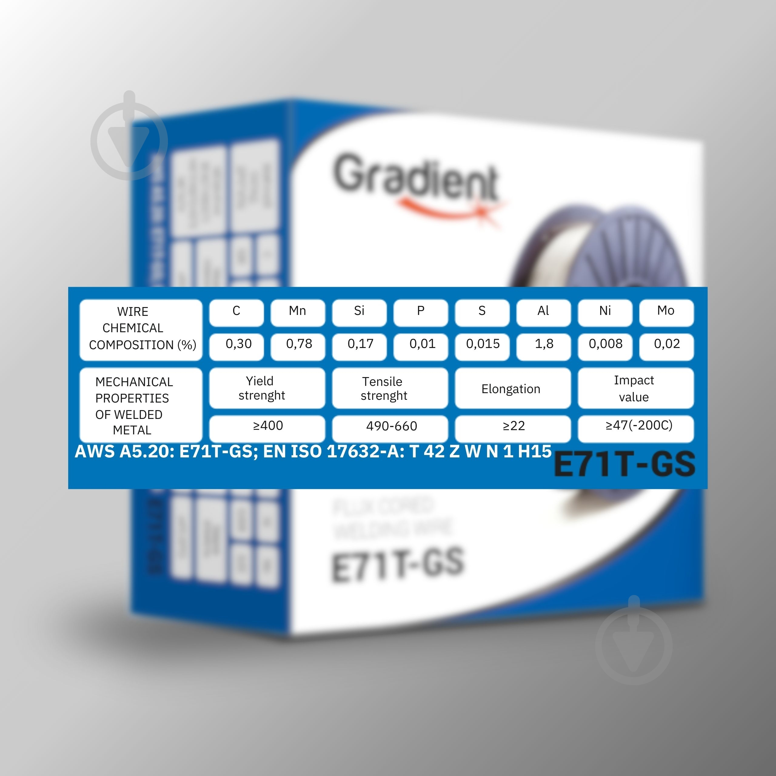 Проволока сварочная флюсовая Gradient E71T-GS 0,8 мм 0,45 кг - фото 4 Проволока сварочная флюсовая Gradient E71T-GS 0,8 мм 0,45 кг - фото 4