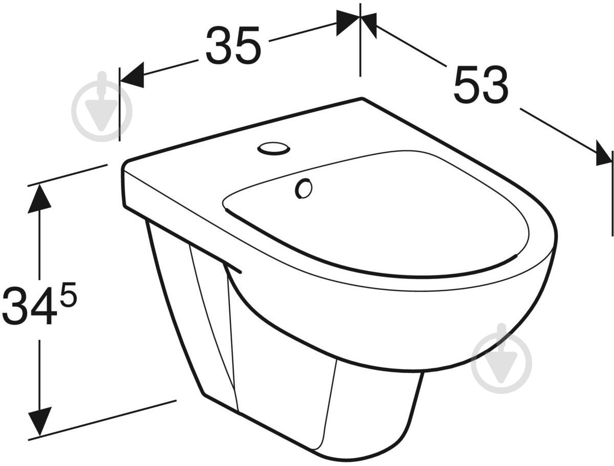 Биде подвесное Geberit Selnova - фото 3 Биде подвесное Geberit Selnova - фото 3