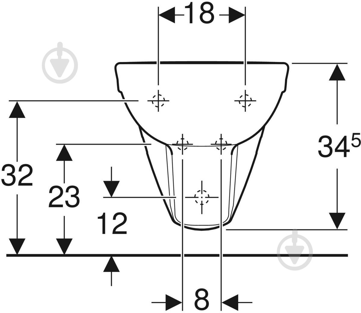 Биде подвесное Geberit Selnova - фото 4 Биде подвесное Geberit Selnova - фото 4