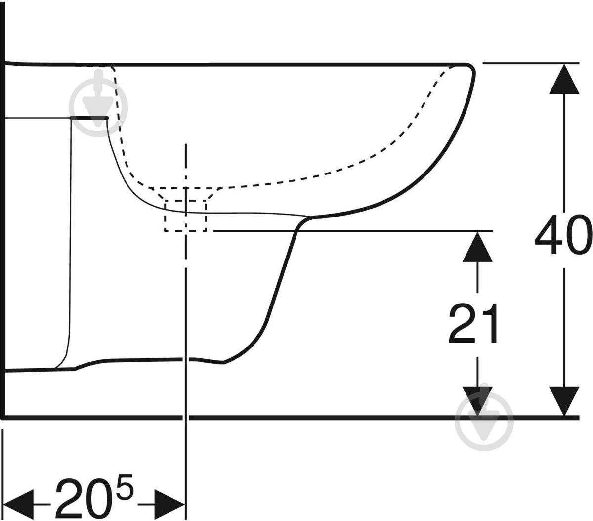 Биде подвесное Geberit Selnova - фото 5 Биде подвесное Geberit Selnova - фото 5