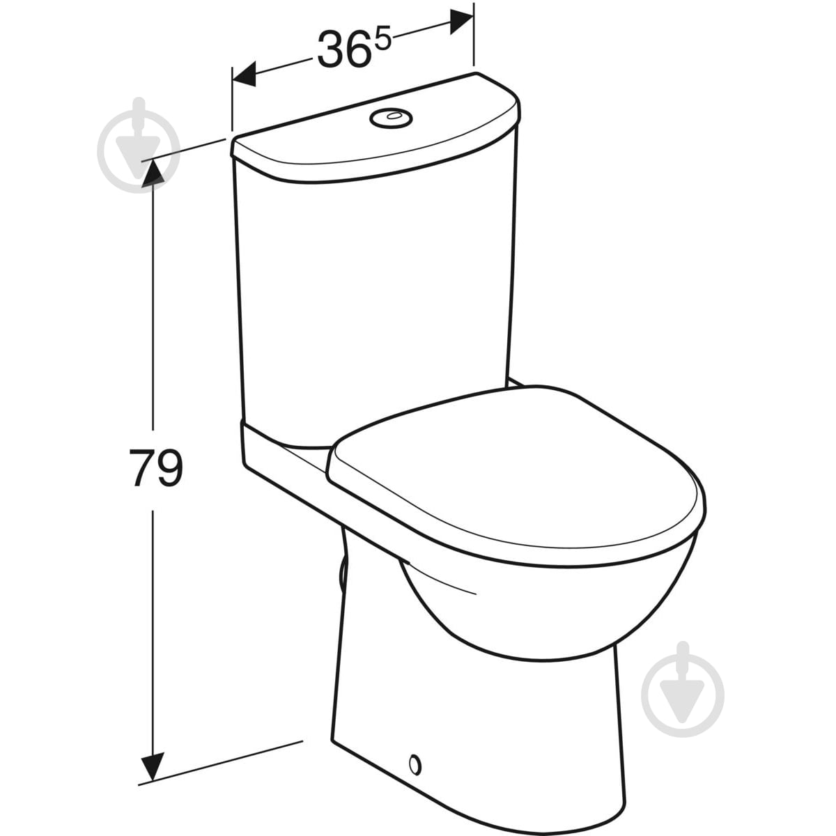Унітаз-компакт Geberit Selnova Rimfree із сидінням 501.753.00.1 - фото 6