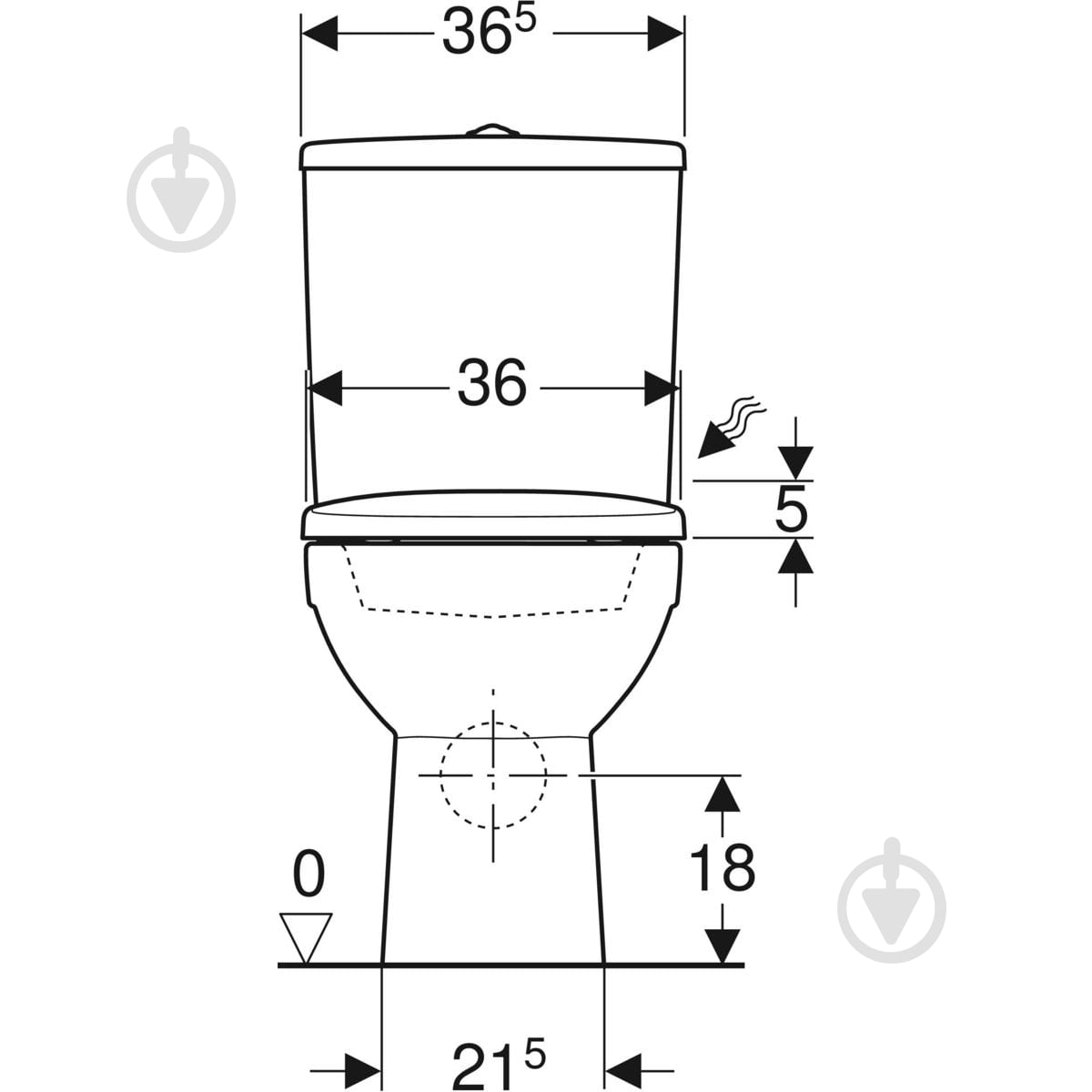 Унітаз-компакт Geberit Selnova Rimfree із сидінням 501.753.00.1 - фото 3