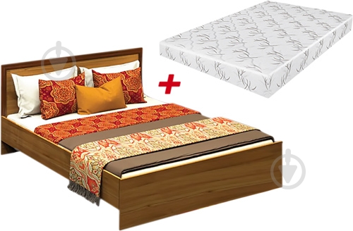 Кровать Embawood Тиффани + матрас в подарок 160x200 см орех - фото 1
