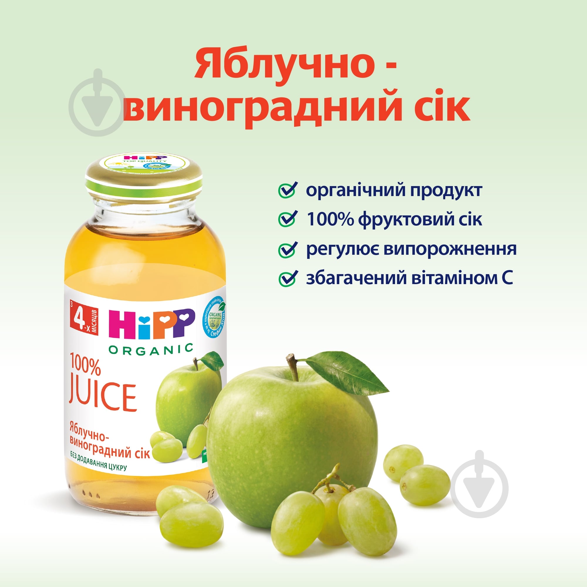 Сок Hipp Яблочно-виноградный 200 мл - фото 3 Сок Hipp Яблочно-виноградный 200 мл - фото 3
