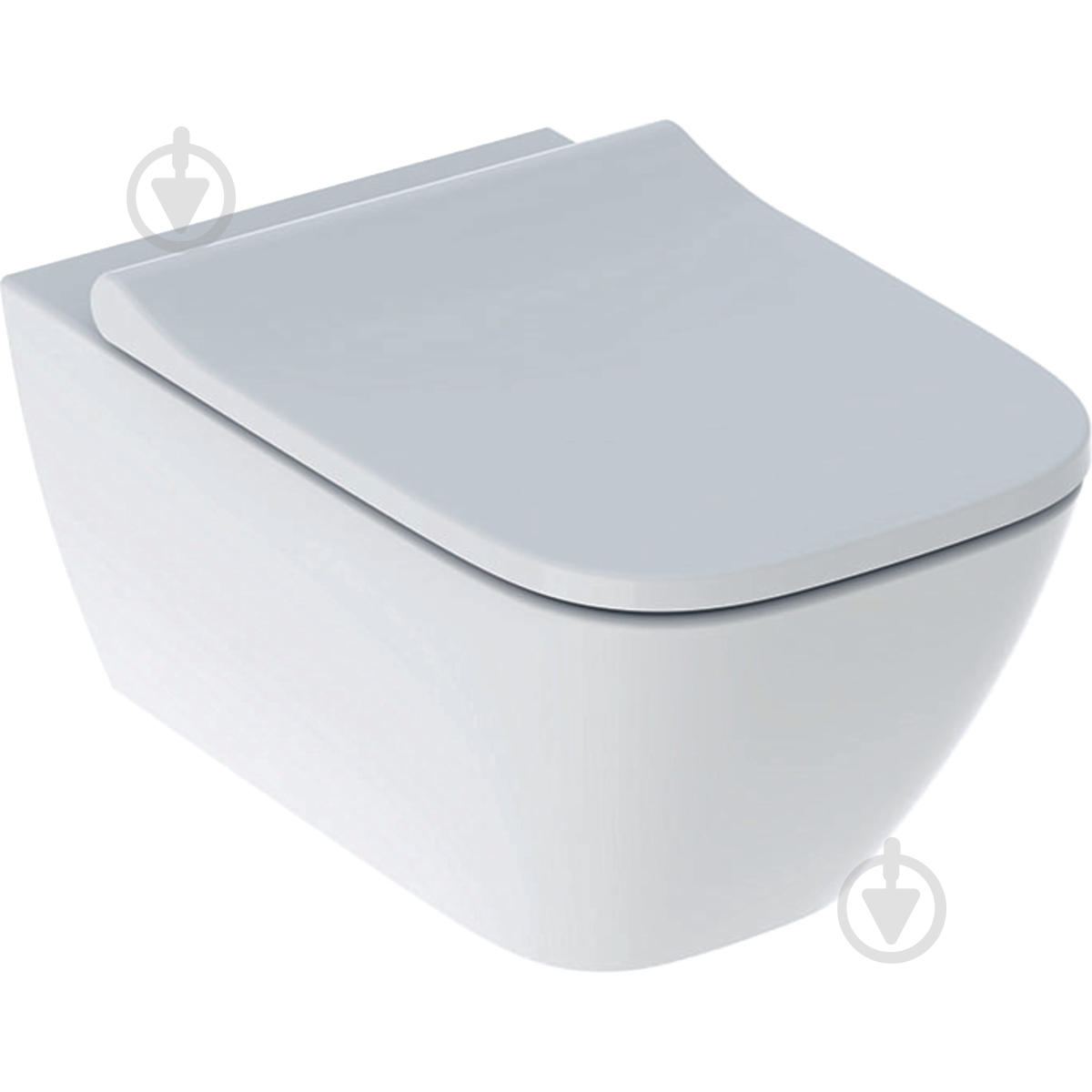 Унитаз подвесной Geberit Smyle Square Rimfree с сиденьем - фото 1
