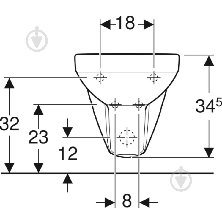 Біде підвісне Geberit Selnova Square - фото 3