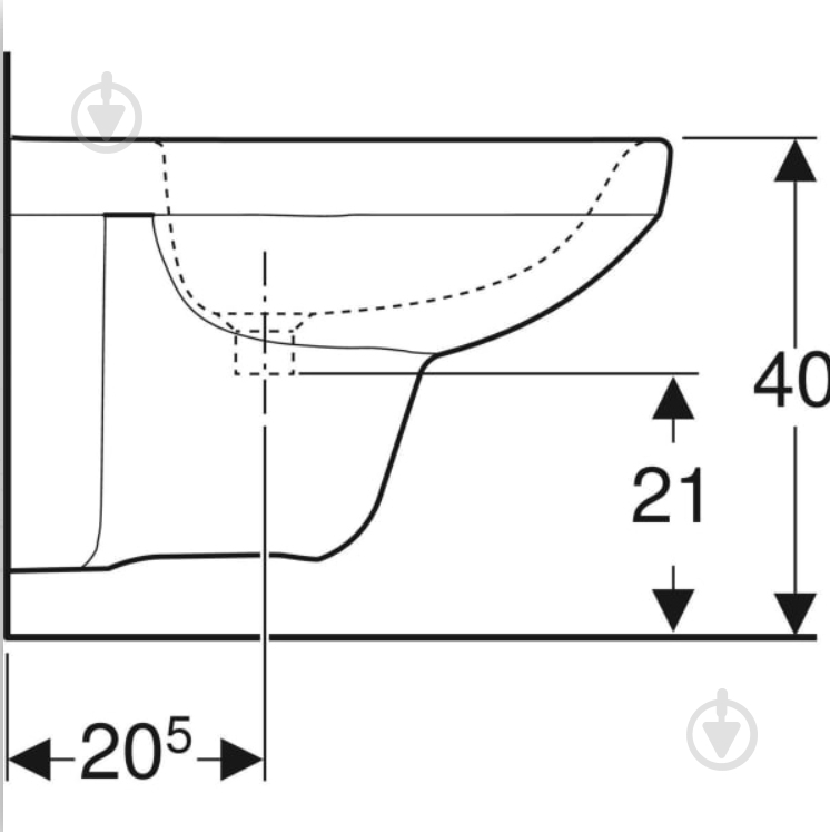 Біде підвісне Geberit Selnova Square - фото 4
