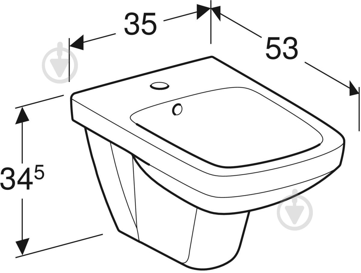 Біде підвісне Geberit Selnova Square - фото 5