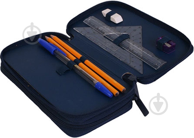 Пенал 23 предмета Double Kick It 50020904 Herlitz синий - фото 3