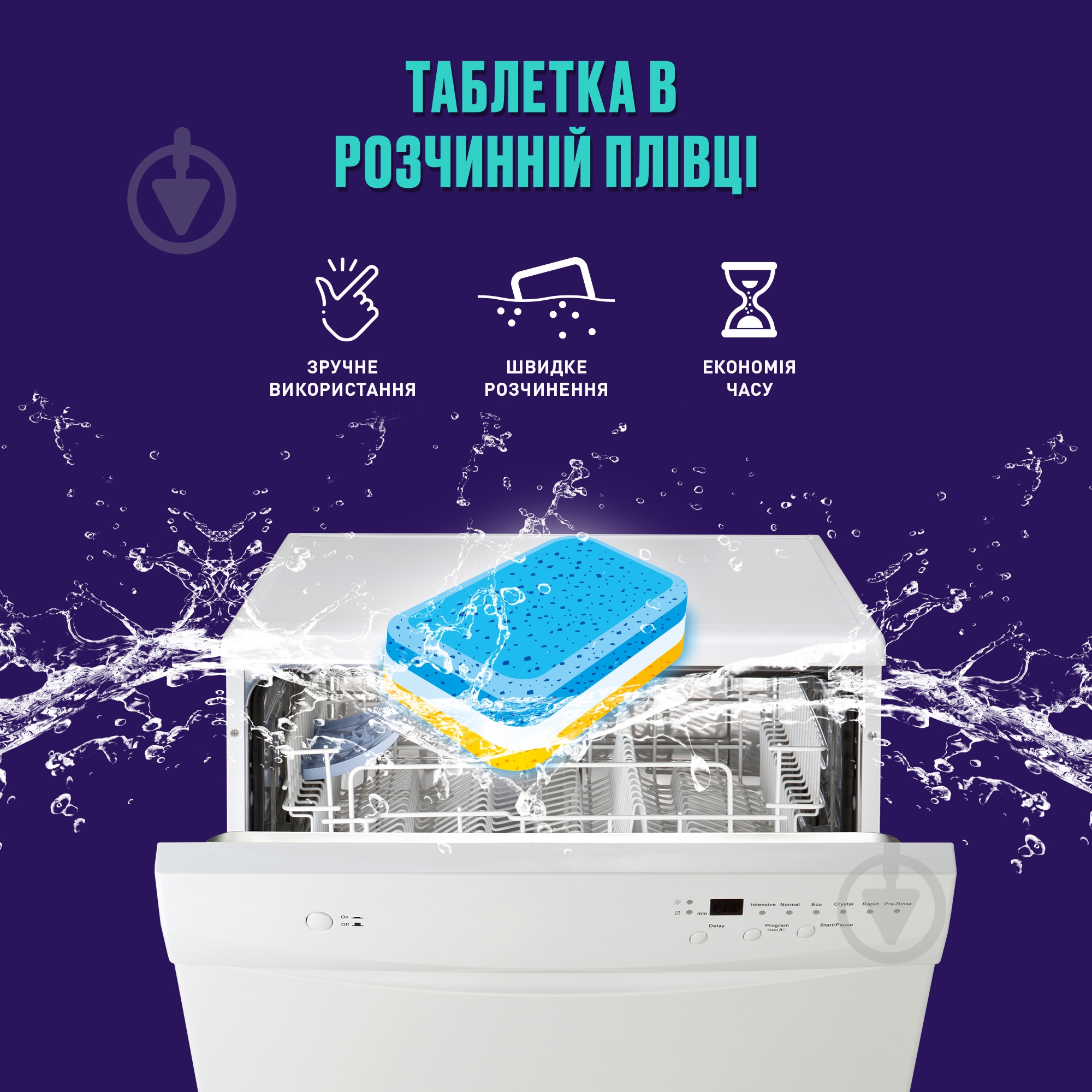 Таблетки для посудомоечных машин Vortеx All in one 60 шт. - фото 3 Таблетки для посудомоечных машин Vortеx All in one 60 шт. - фото 3