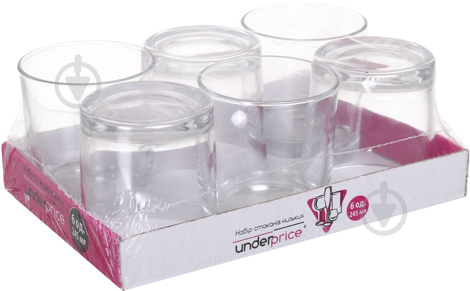 Набір склянок UP! (Underprice) 245 мл 6 шт. 245 мл 6 шт. - фото 2