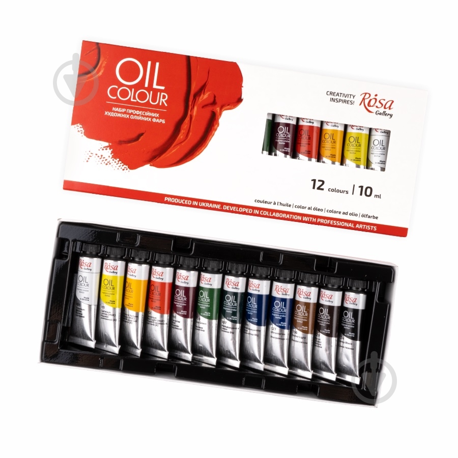 Набір олійних фарб 12 x 10 мл ROSA Gallery - фото 2 Набір олійних фарб 12 x 10 мл ROSA Gallery - фото 2